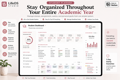 Student Planner Notion Template — Academic Success System