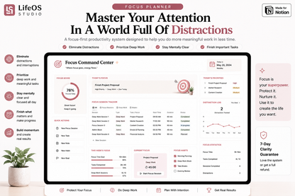 Focus & Dopamine Planner – ADHD Notion Template